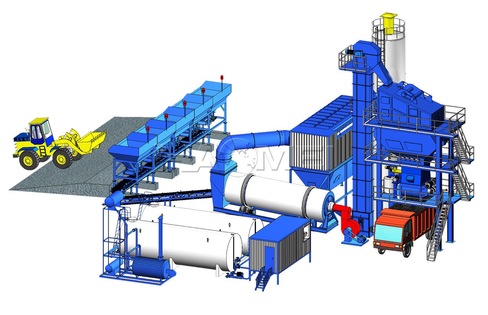 رسم مصنع خلط الأسفلت LB2000