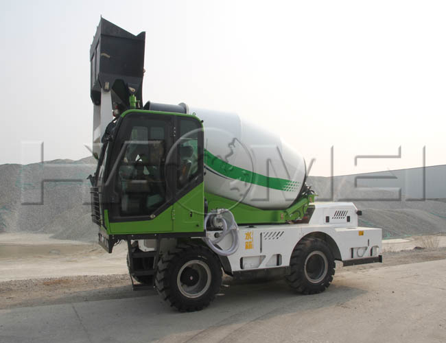 شاحنة خلط خرسانة ذاتية التحميل، موفرة للطاقة وصديقة للبيئة